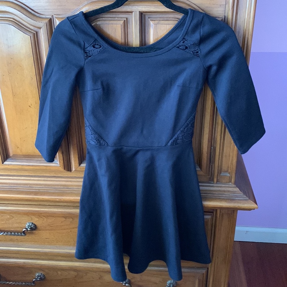 Hollister Black Skater Dress, Size XS